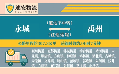 永城到禹州货运公司
