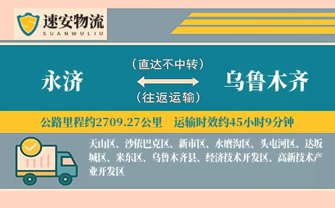 永济到乌鲁木齐货运公司