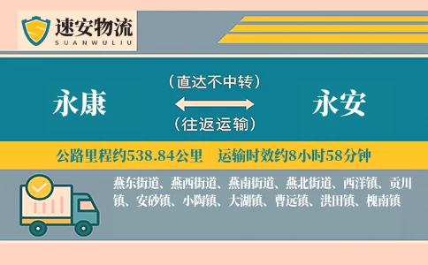 永康到永安货运公司