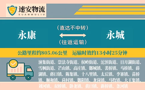 永康到永城货运公司