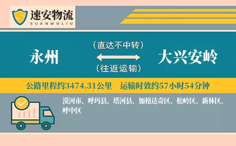 永州到大兴安岭货运公司