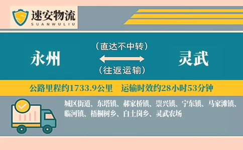 永州到灵武货运公司