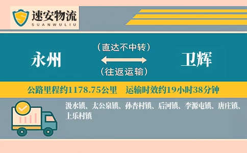 永州到卫辉货运公司