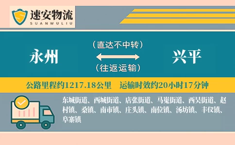 永州到兴平货运公司