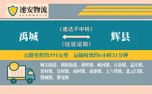 禹城到辉县货运公司