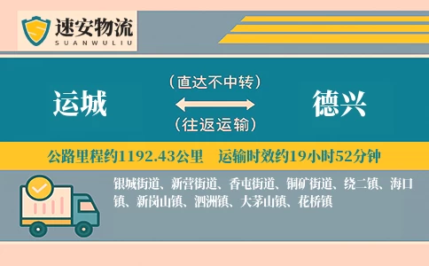 运城到德兴货运公司
