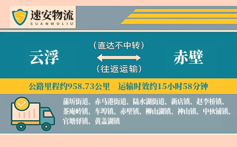 云浮到赤壁货运公司