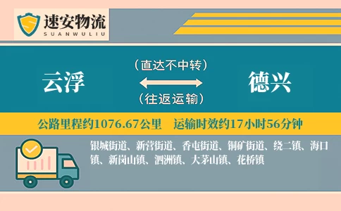 云浮到德兴货运公司