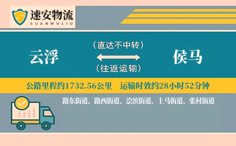 云浮到侯马货运公司