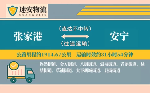 张家港到安宁物流公司