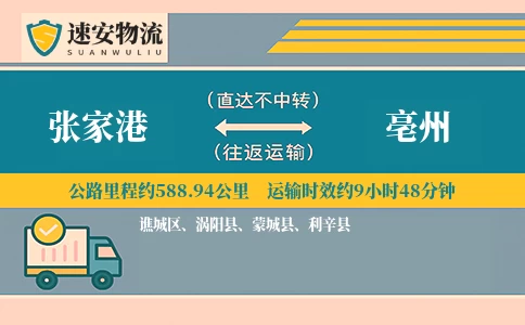 张家港到亳州货运公司