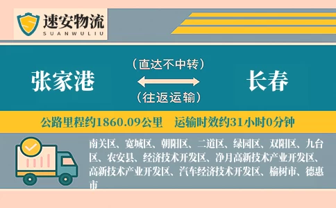 张家港到长春货运公司