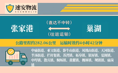 张家港到巢湖货运公司