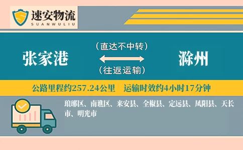 张家港到滁州货运公司