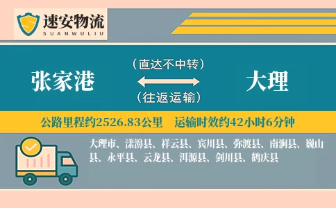 张家港到大理货运公司