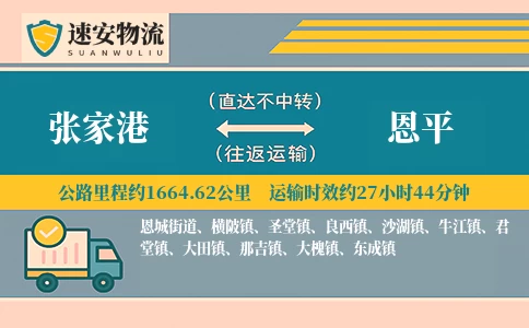 张家港到恩平货运公司