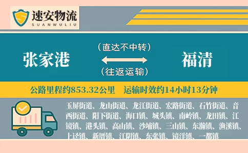 张家港到福清货运公司