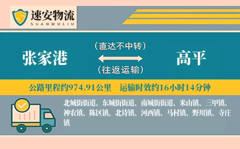 张家港到高平物流公司