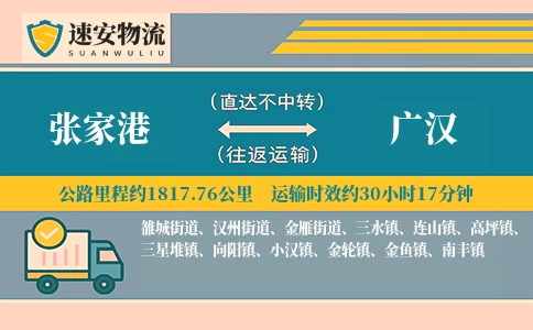 张家港到广汉货运公司