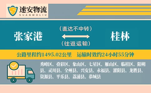 张家港到桂林货运公司