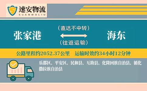 张家港到海东货运公司