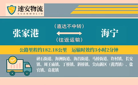 张家港到海宁货运公司