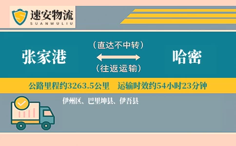 张家港到哈密货运公司