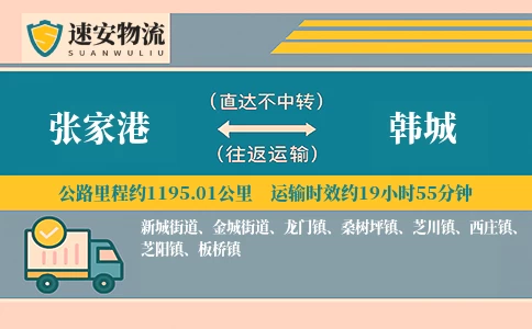 张家港到韩城货运公司