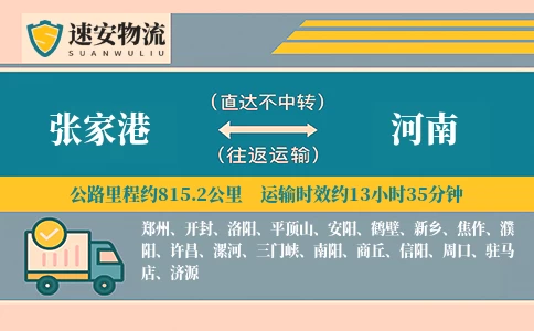 张家港到河南货运公司
