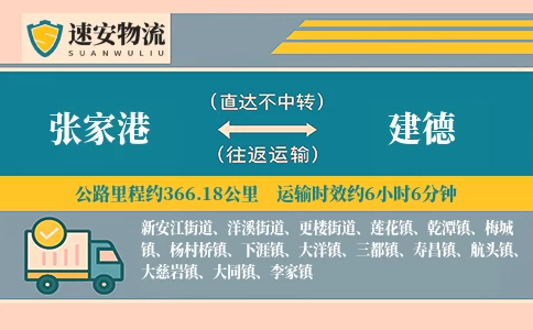 张家港到建德货运公司