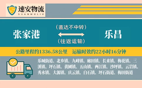 张家港到乐昌货运公司