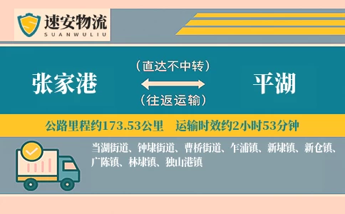 张家港到平湖货运公司