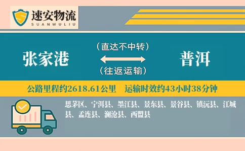 张家港到普洱货运公司