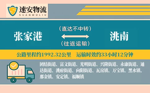张家港到洮南货运公司