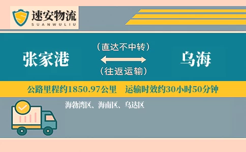 张家港到乌海物流公司
