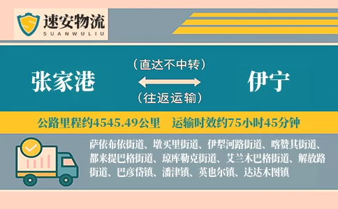张家港到伊宁货运公司