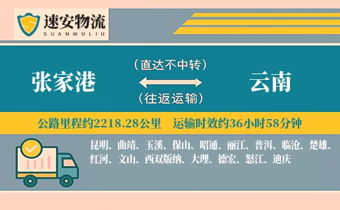 张家港到云南货运公司