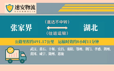 张家界到湖北货运公司