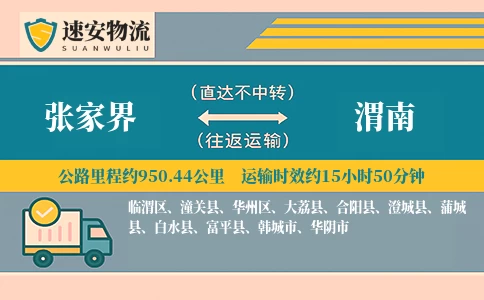 张家界到渭南货运公司