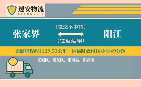 张家界到阳江货运公司