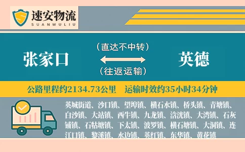 张家口到英德货运公司