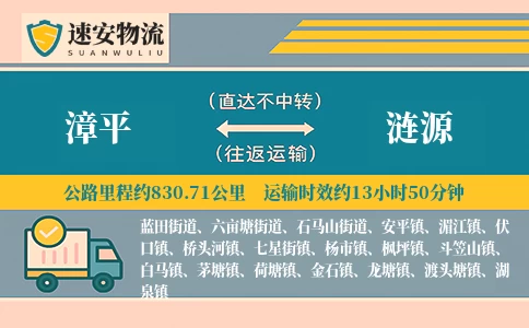 漳平到涟源货运公司