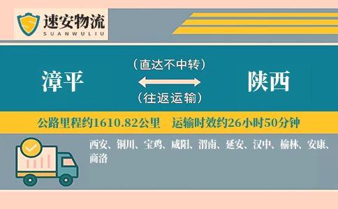 漳平到陕西货运公司