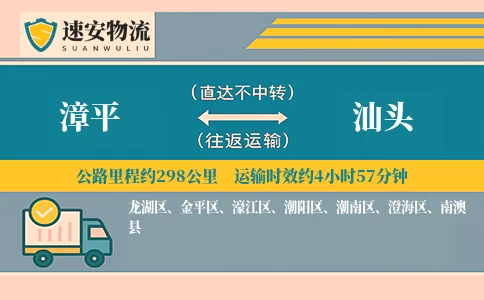漳平到汕头货运公司