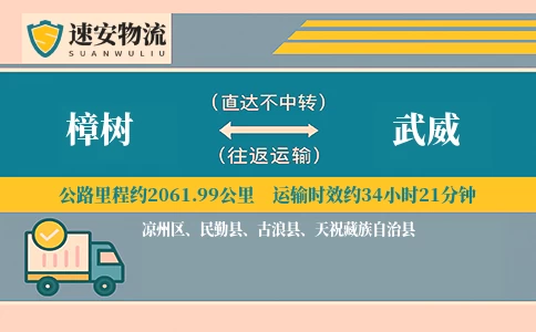樟树到武威货运公司