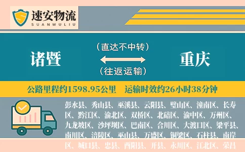 诸暨到重庆货运公司