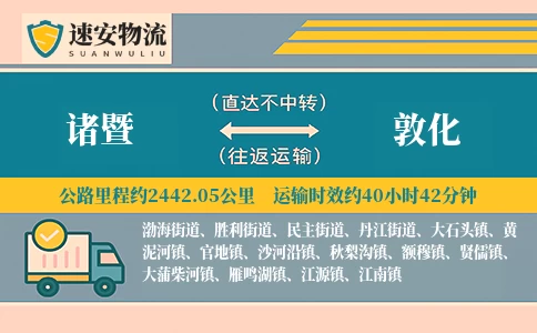 诸暨到敦化货运公司