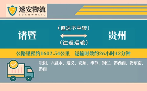 诸暨到贵州货运公司