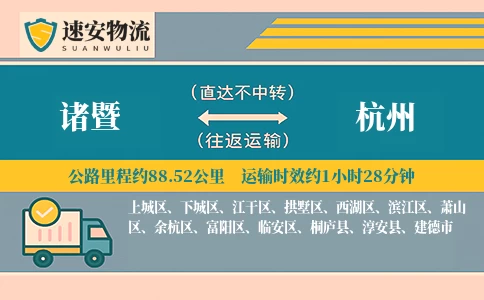 诸暨到杭州货运公司