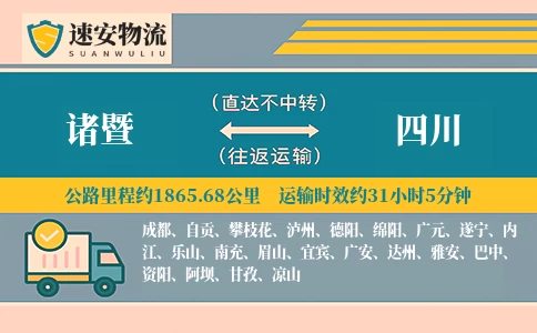 诸暨到四川货运公司